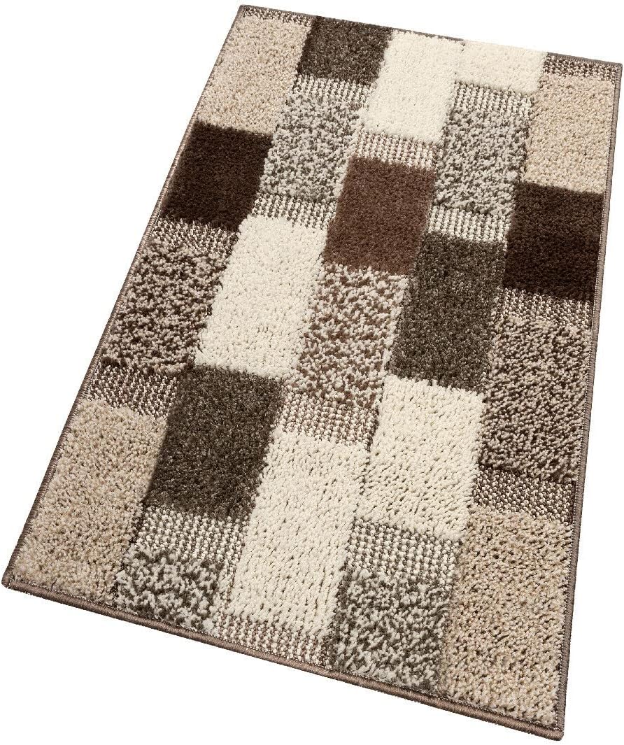 Tapete De Banho 60x120 cm Moderno Macio Antiderrapante Absorvente Tapete De Cabeceira Banho 100% Fabricado Em Itália Castanho - 5