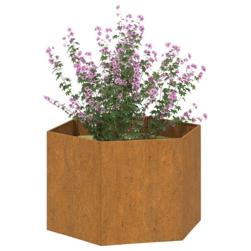 Jardinière Rouillé 60x60x45 cm Acier corten - 3