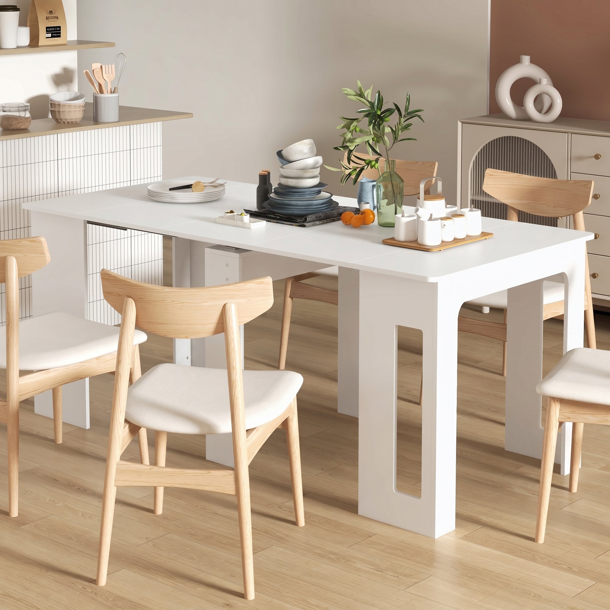 Table à manger, table pliante, table de cuisine extensible, table de ...