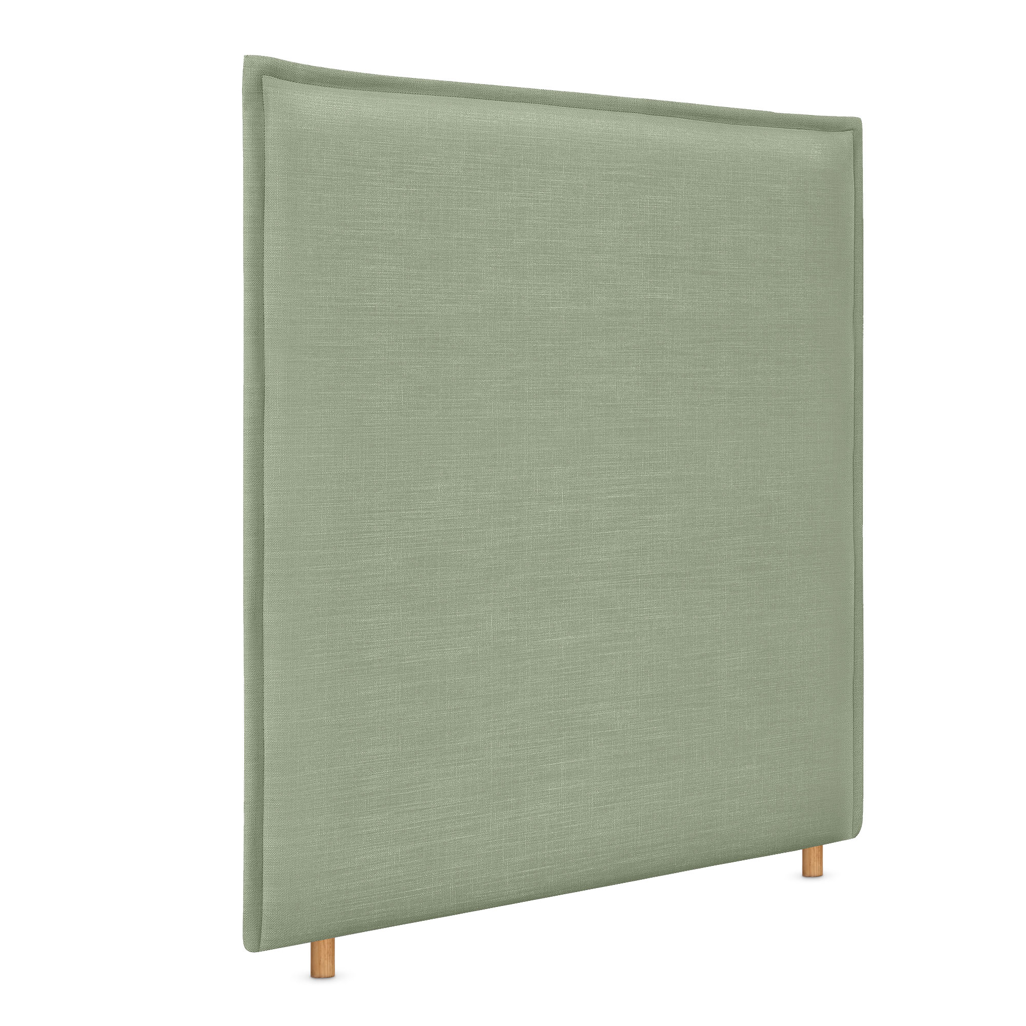 Dhome cabecero de lino natural liso con ribete hasta el suelo 110x120cm camas 105 - verde