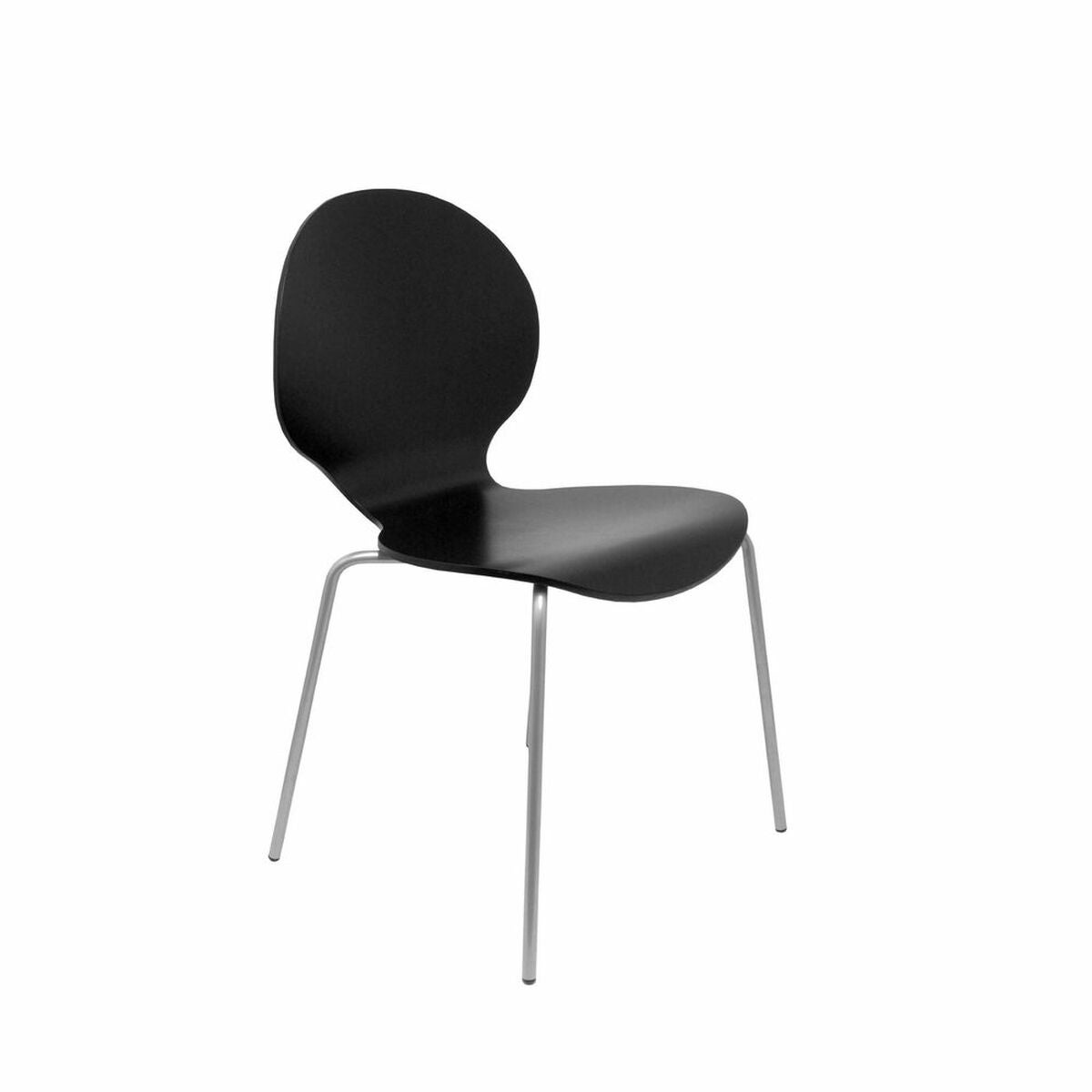 Chaise D'Accueil Flash En Cuir Noir - Design Moderne Avec Cadre Titane - Bureau Ou Salle D'Attente