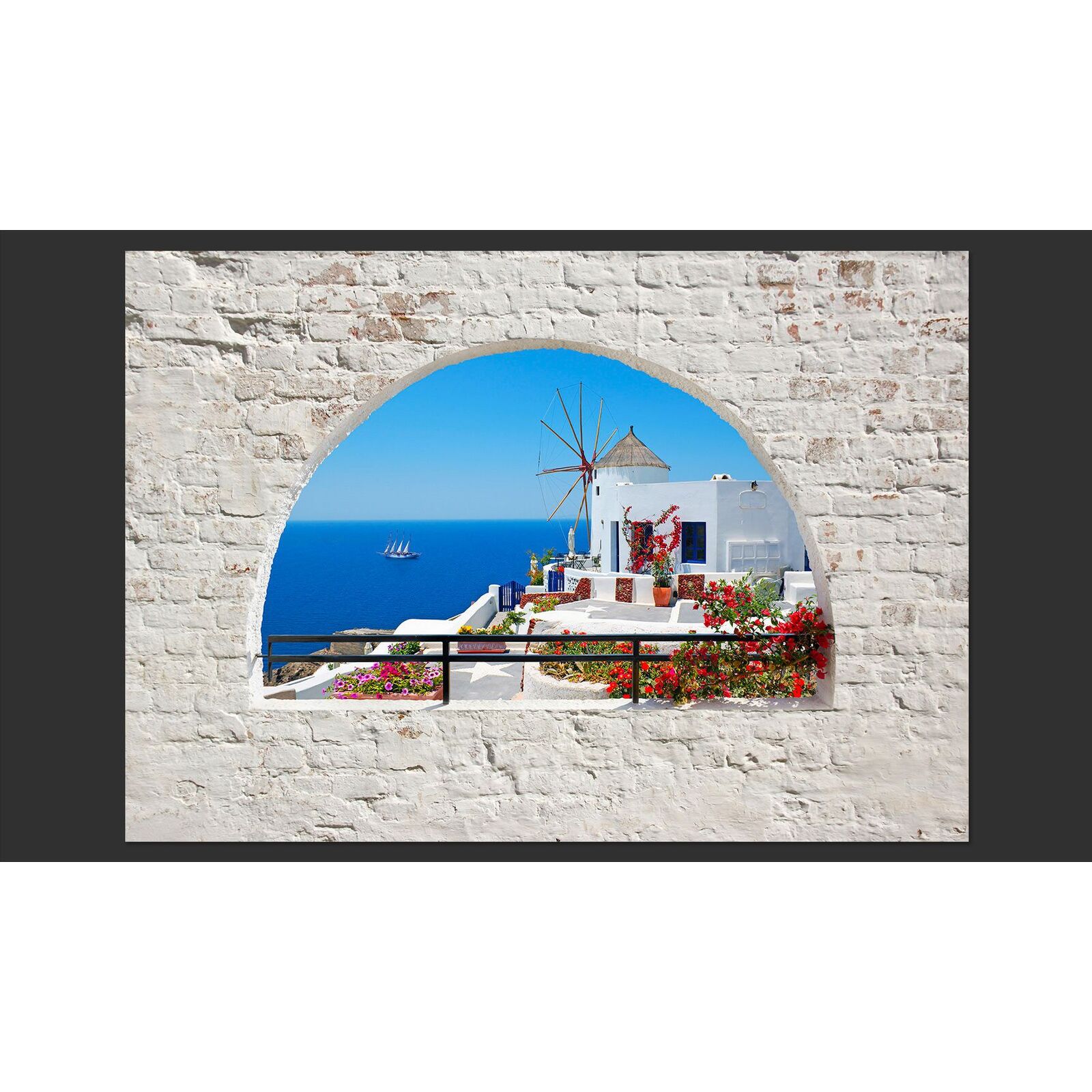 Papier peint été à santorin - 200 x 140 cm - 2