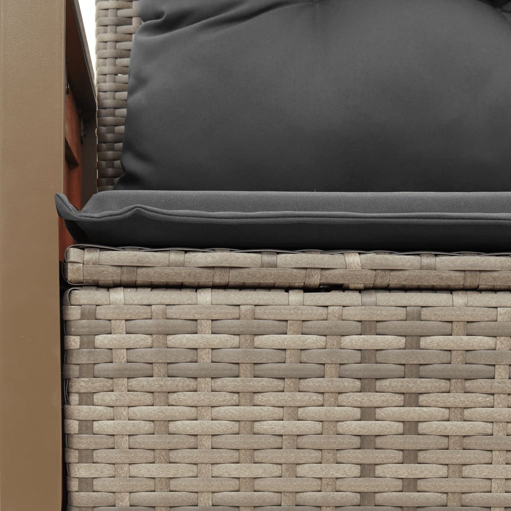 Salon bas de jardin en Rattan synthétique Gris 2 personnes - 9