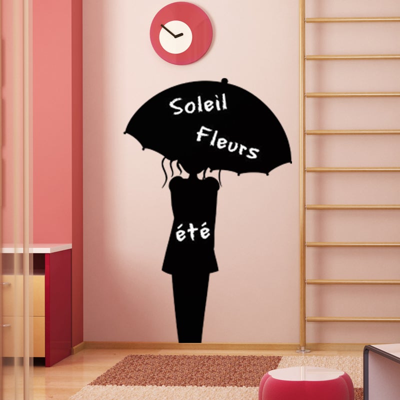 Adesivo Murale Ardesia A Forma Di Mela – Sticker Lavagna 35x35 Cm Per Cucina E Camere