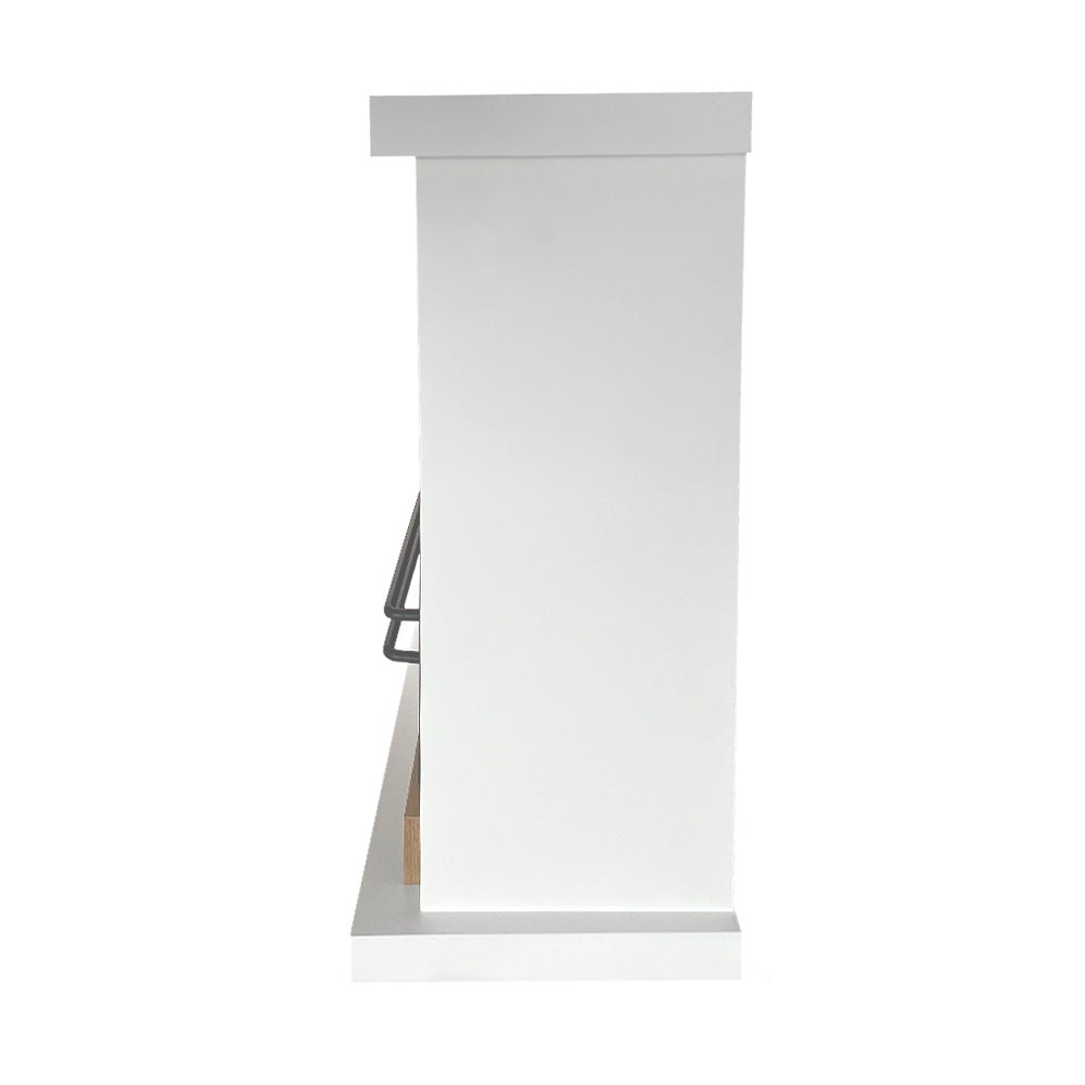 Chimenea de bioetanol STOCCOLMA de madera blanca – L75 x A28 x H70 - 6