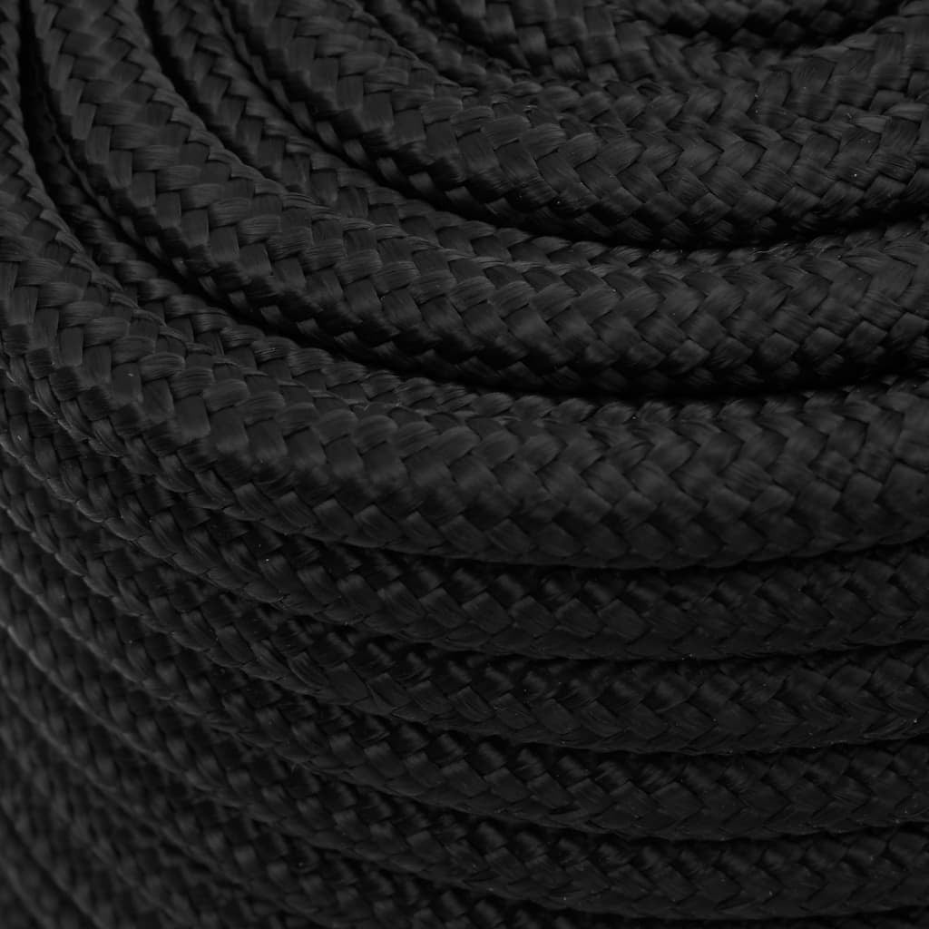 Corda | Cordão de 16 mm 100 m polipropileno preto completo CFW78343 - 4