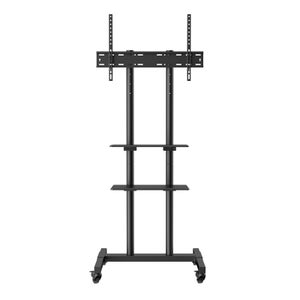 Supporto Stampante A 3 Livelli SOARS Con Ruote Bloccabili – Altezza Regolabile 65/77 Cm, Carrello Per Stampante 3D, Scanner E Fax, Bianco/Nero