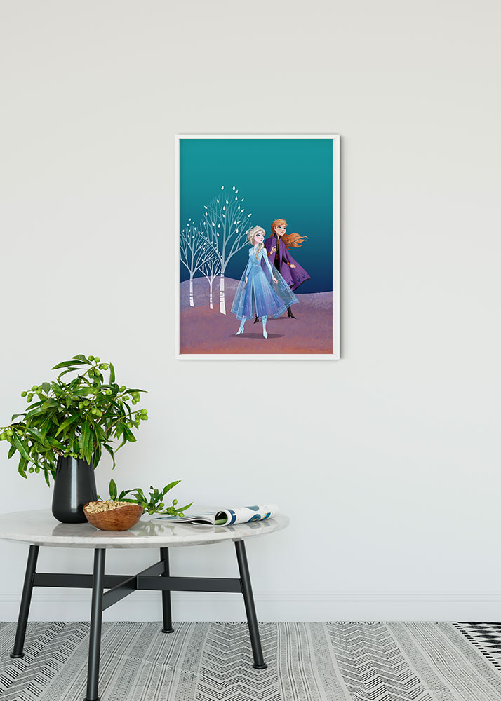Cartel artístico de komar - disney frozen sisters - talla: 50 x 70 cm