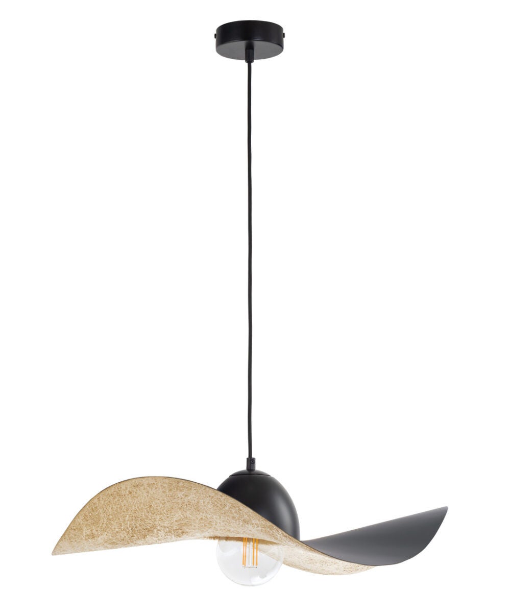 Lampa wisząca Kapello czarno-złota 1xE27x15W dekoracyjna wym: 80 x 55 x 55 cm metal SIGMA