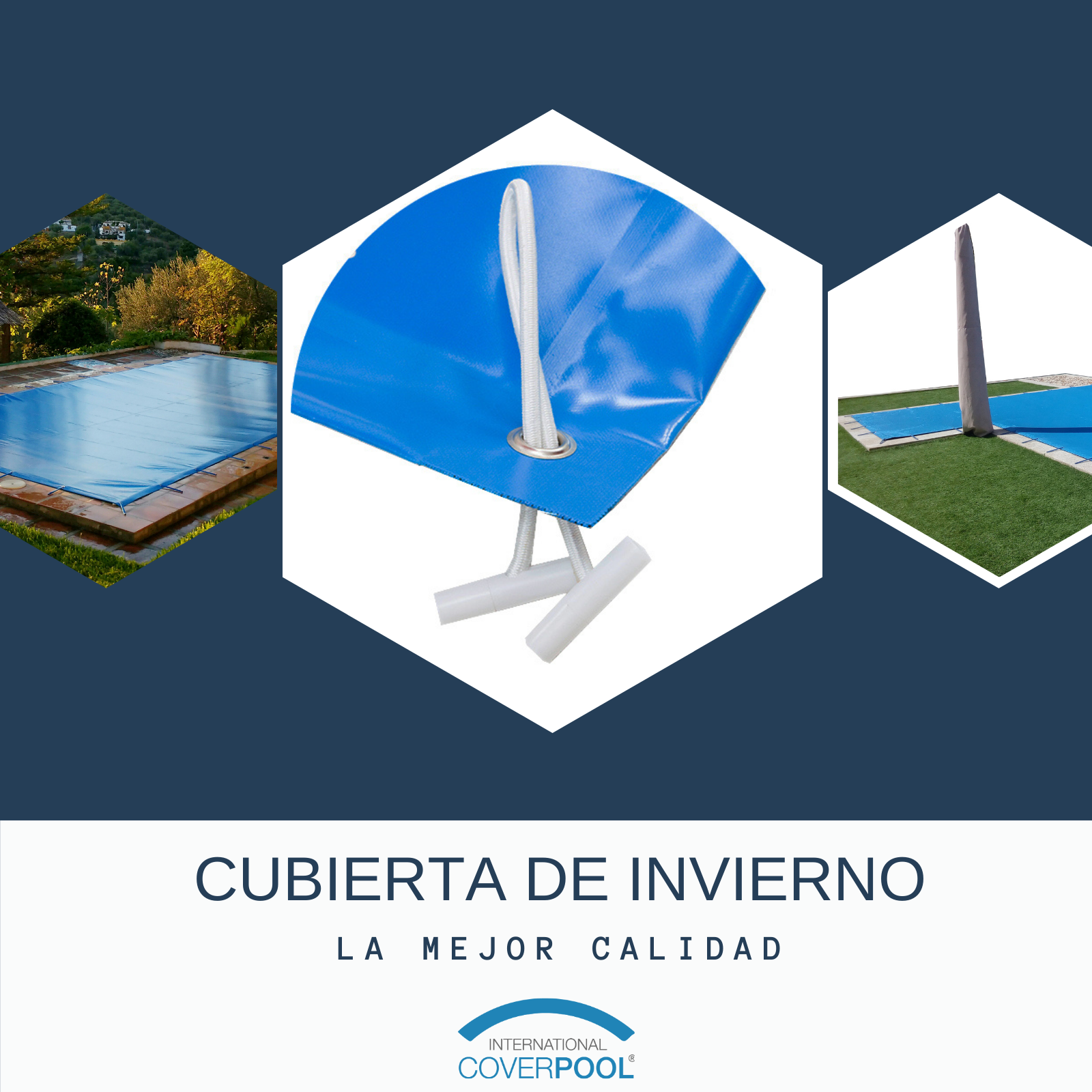 Copertura Invernale Per Piscina Oscurante 6x3 M – Telone In PVC 650 G/m² Con Ancoraggi E Gomme, Antigelo E Antialghe - 2