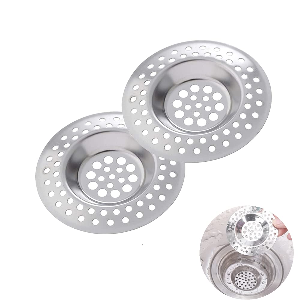 3 Filtres à évier En Acier Inoxydable - Anti Cheveux Et Déchets Pour Cuisine Et Salle De Bain - Faciles à Nettoyer - 3