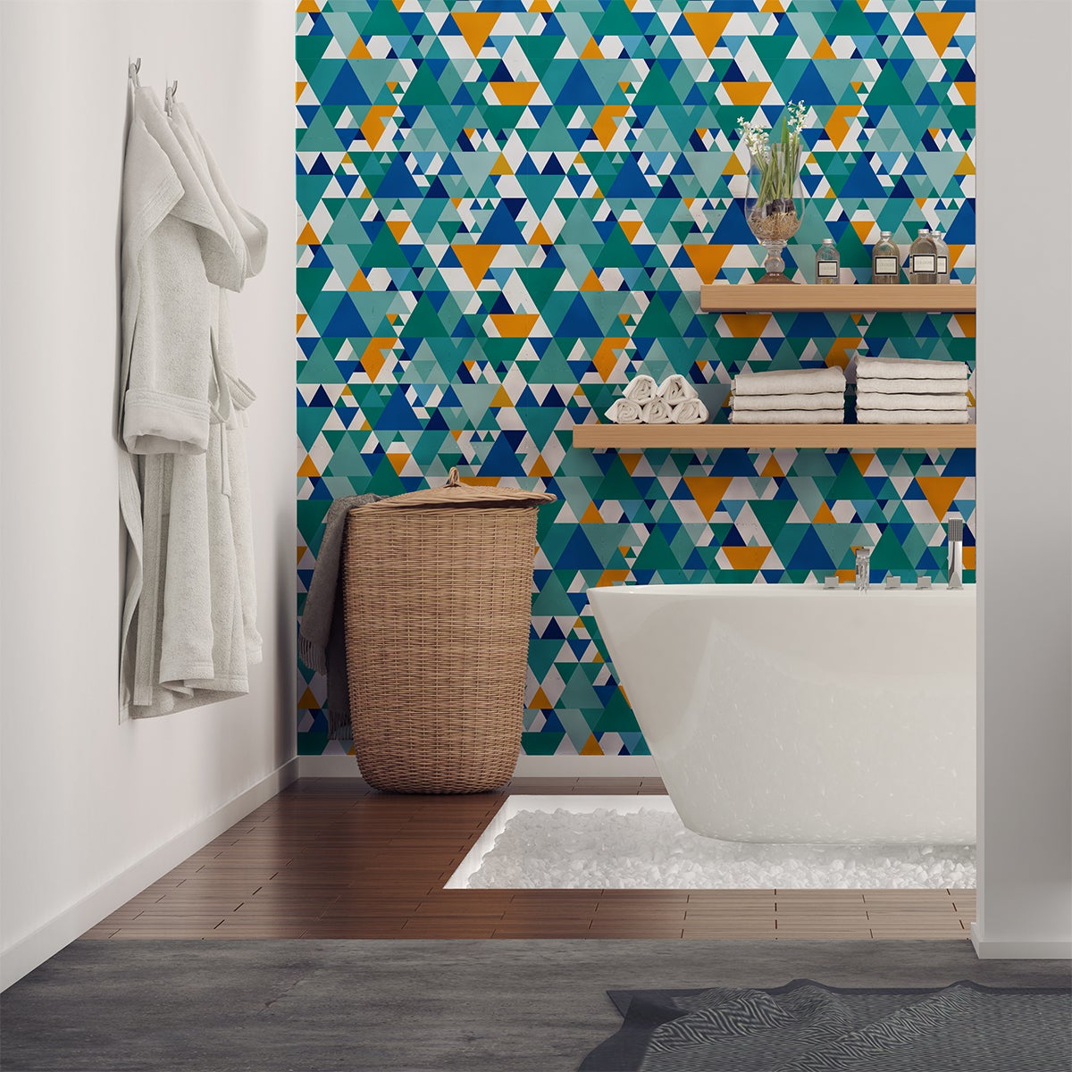 Adesivo carta da parati scandinava Ystad - Sticker adesivo - adesivi murali - 40x40cm - 4