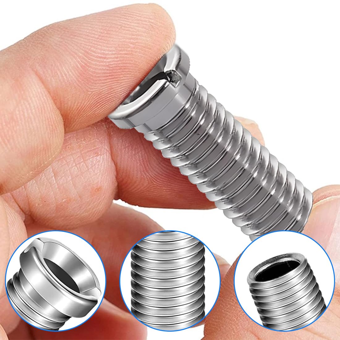 2 Pièces Argent Vis pour Panier D'évier Acier Inoxydable Vis Creuse Vis de Bonde, pour Bonde evier cuisine Lavabo cuisine Accessoires pour évier de - 3