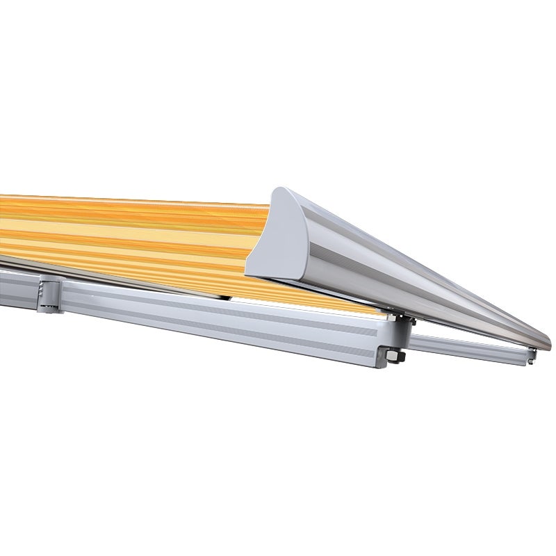 Store banne manuel 3,6 x 3 m Monobloc pour terrasse - Jaune rayé - 6