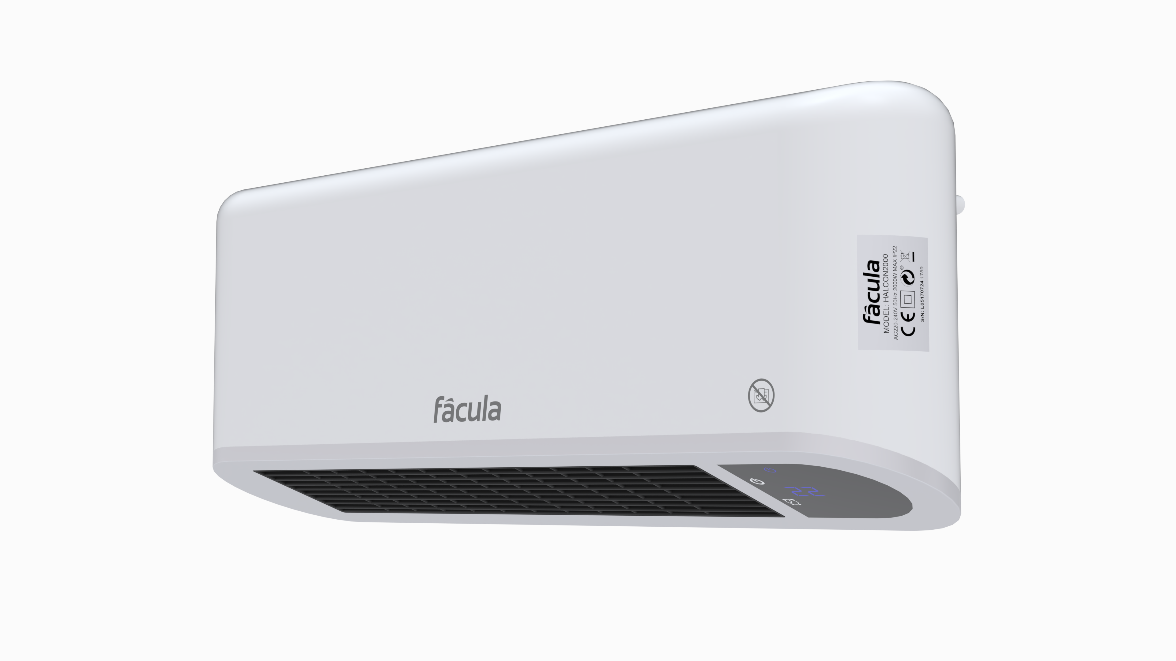 Fácula - Split Cerâmico Programável Halcón | 1000/2000w | Ventilação+Aquecimento | Prog diária/sem | Controle remoto - 6