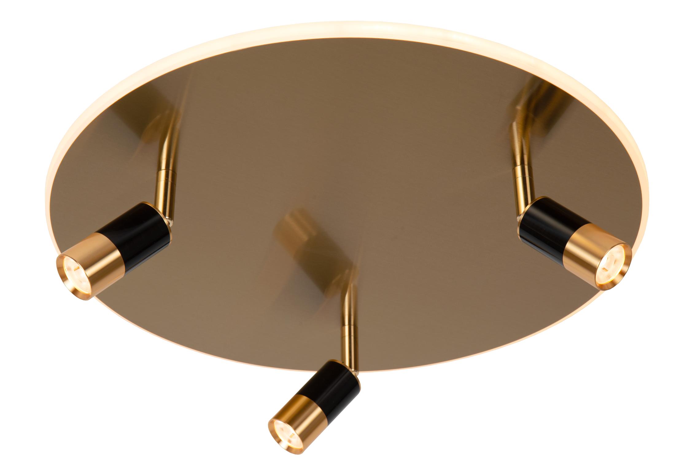 Lampa sufitowa LED JUBEL 5W Ciepła biel 3740lm metal złota wym:9,5x48x48cm IP20 Lucide