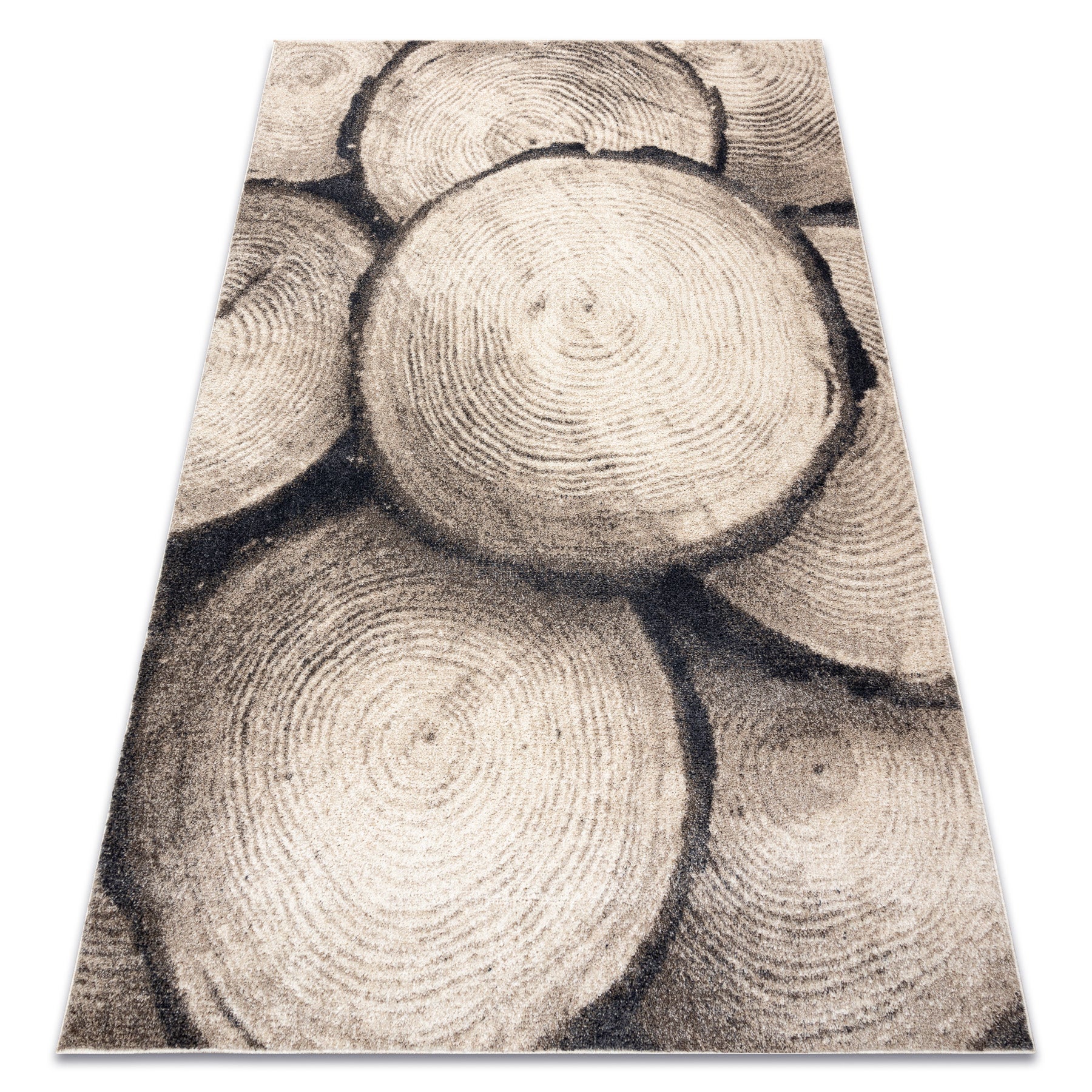 Dywan FUSION 9612 krem / beż - Pień, drzewo, drewno, nowoczesny, abstrakcyjny 140x190 cm