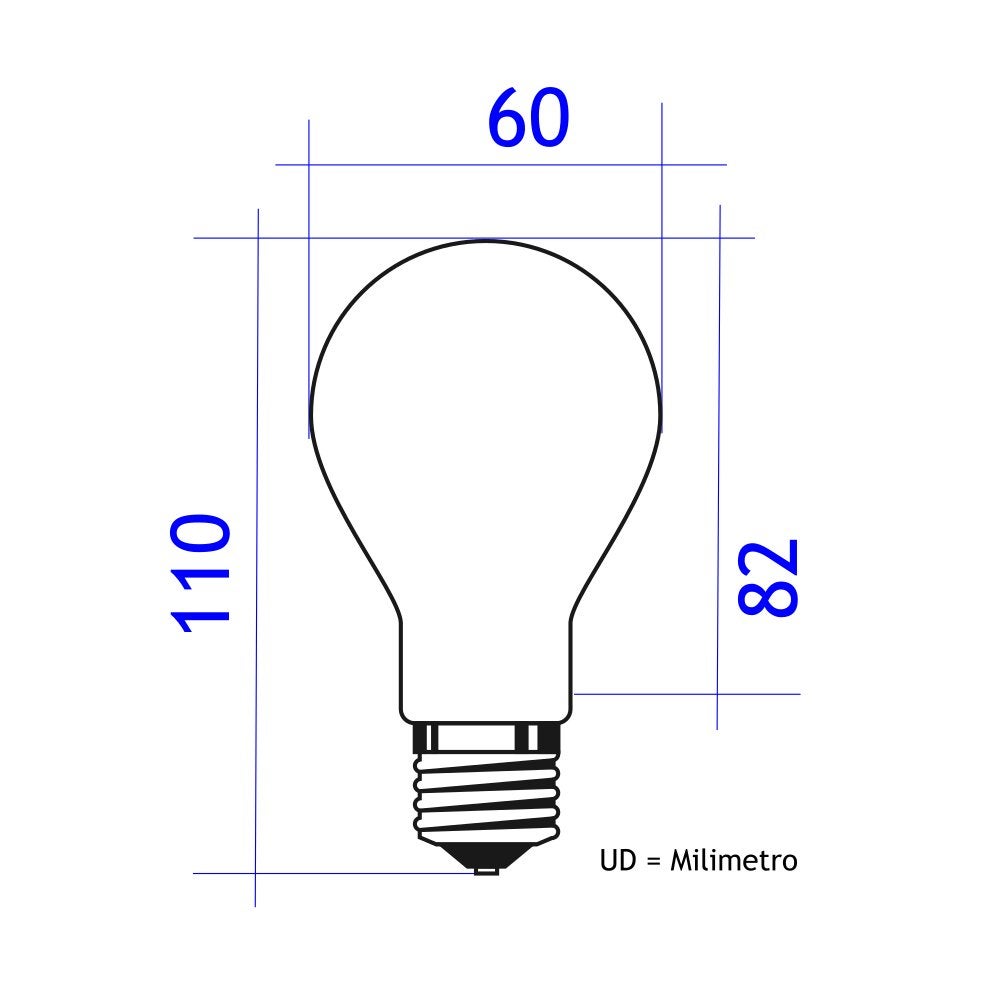Jandei Pack x5 Ampoules Led E27 Blanc Neutre 4200K A60, 10W - 3
