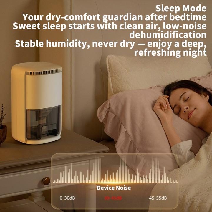 Deshumidificador portátil silencioso y potente para hogar, baño y oficina – control fácil y eficaz - 4