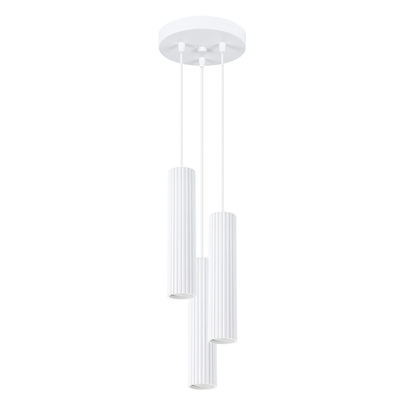 Lampa wisząca Karbon biała 3xGU10x10W nowoczesna wym: 108 x 19,5 x 19,5 cm aluminium Sollux Lighting