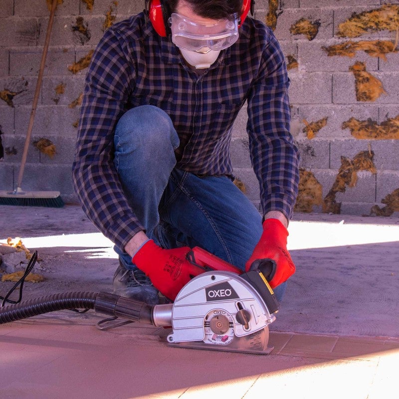 Rainureuse Laser 1700w - 2 disques diamantées Ø150mm - Largeur saignée : 14-19-29 mm - Profondeur : min 10mm a 40mm - 3