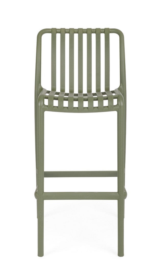 Tabouret d'extérieur en polypropylène résistant aux UV, vert - 3