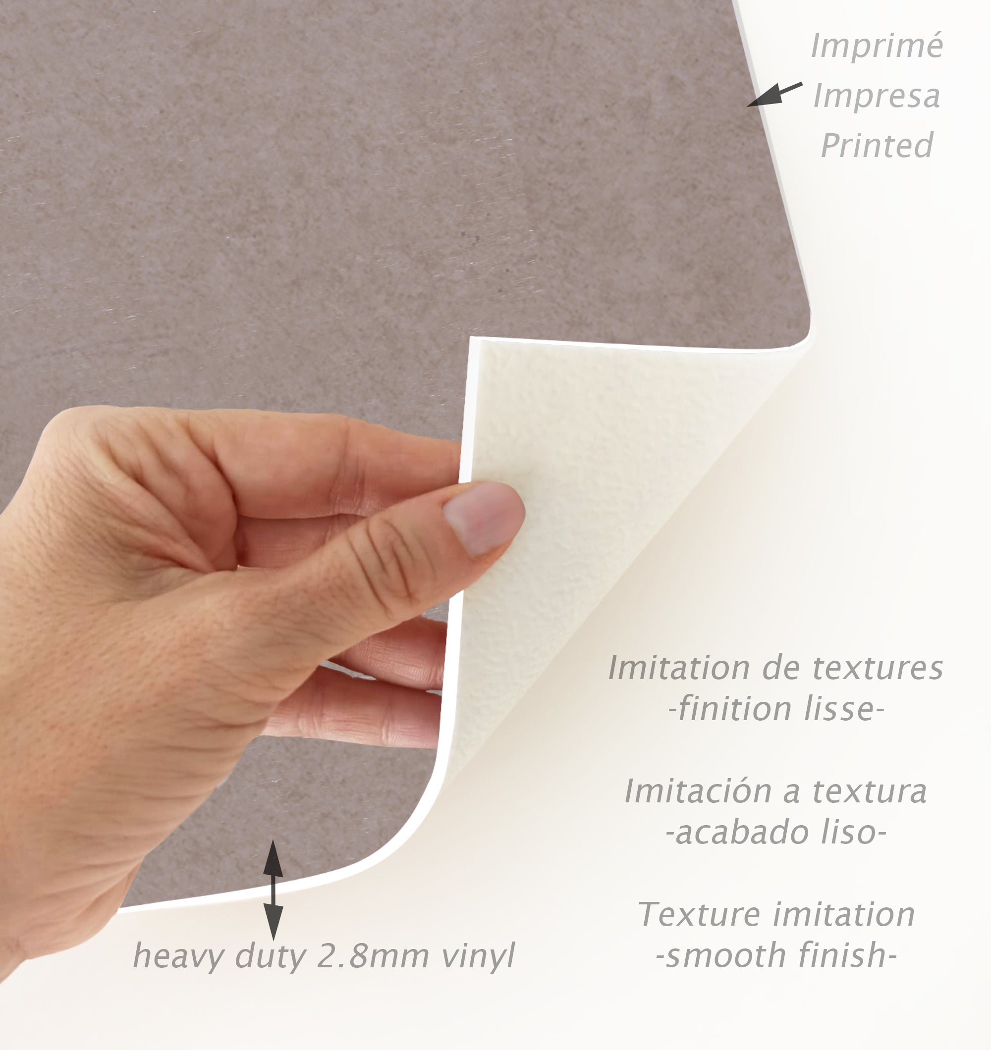 Alfombra de vinilo Eclipse azul 133x200 cm -PVC antideslizante, vinilica para cocina o salón, lavable, estilo abstracto - 3