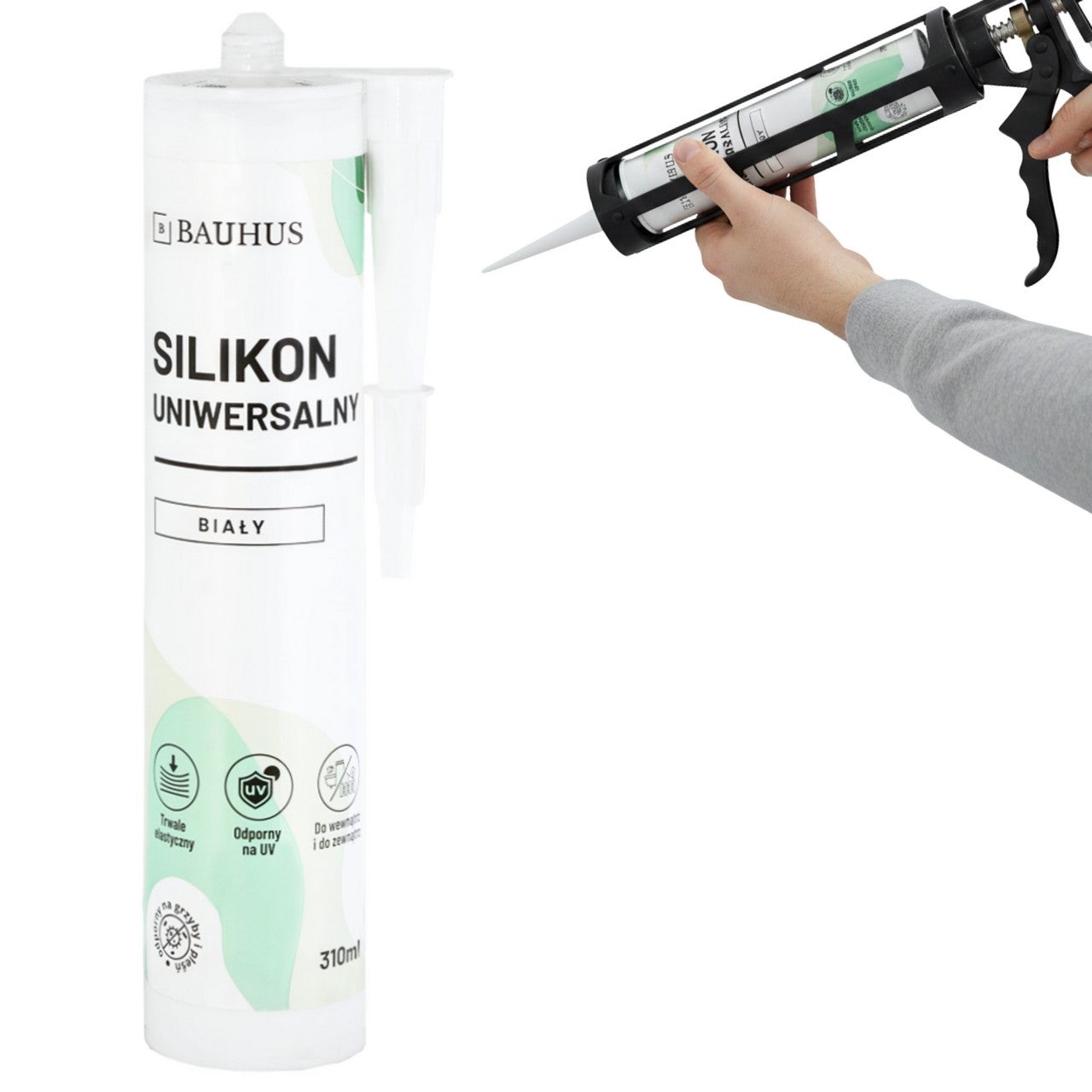 Silikon Uniwersalny BIAŁY Bauhus 280 ml