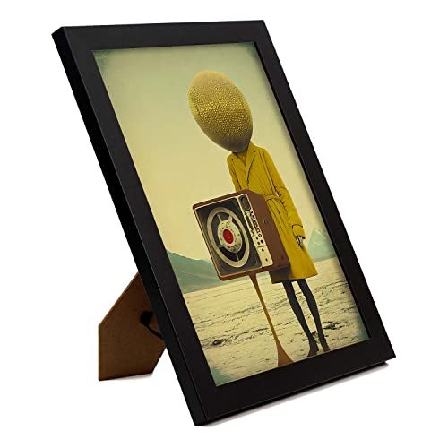 Nacnic Poster Cabeza Micrófono En Estilo Surrealismo Cinematográfico Ilustraciones Y Grabados De Historieta Abstracta Para A4 Marco Negro - 2