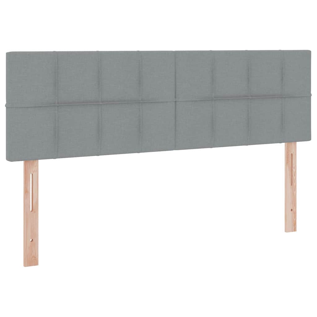 Lit avec rangement et matelas gris clair 140 x 200 cm velours - 9