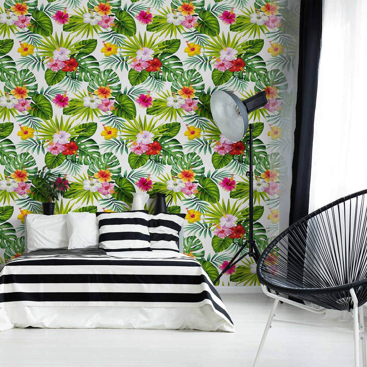 Adesivo carta da parati tropicale Sullana - Sticker adesivo - adesivi murali - 60x60cm - 5