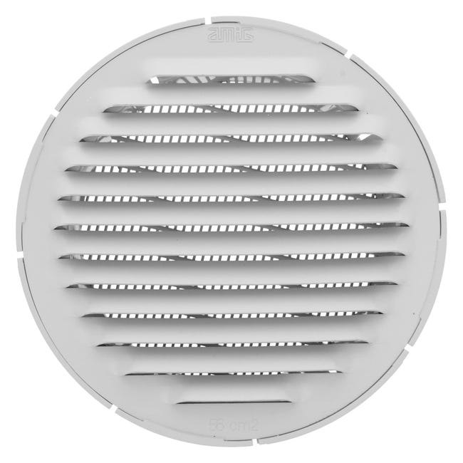 Amig - Grille de ventilation ronde en Aluminium avec moustiquaire ...