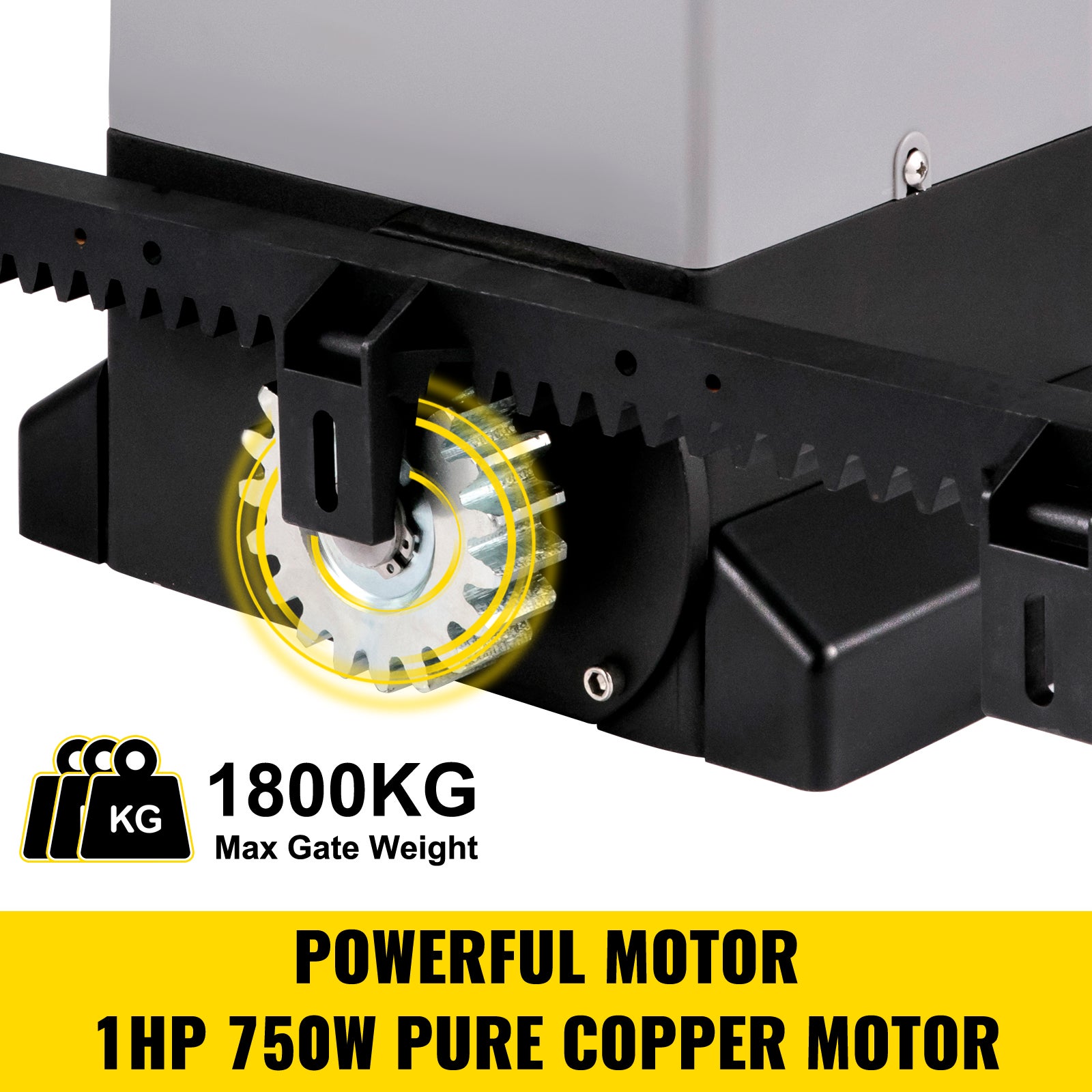 Abridor de puerta corredera,SucceBuy 1800 kg 8 m,automático con 4 mandos a distancia y control por aplicación,motor eléctrico para puerta corredera - 5