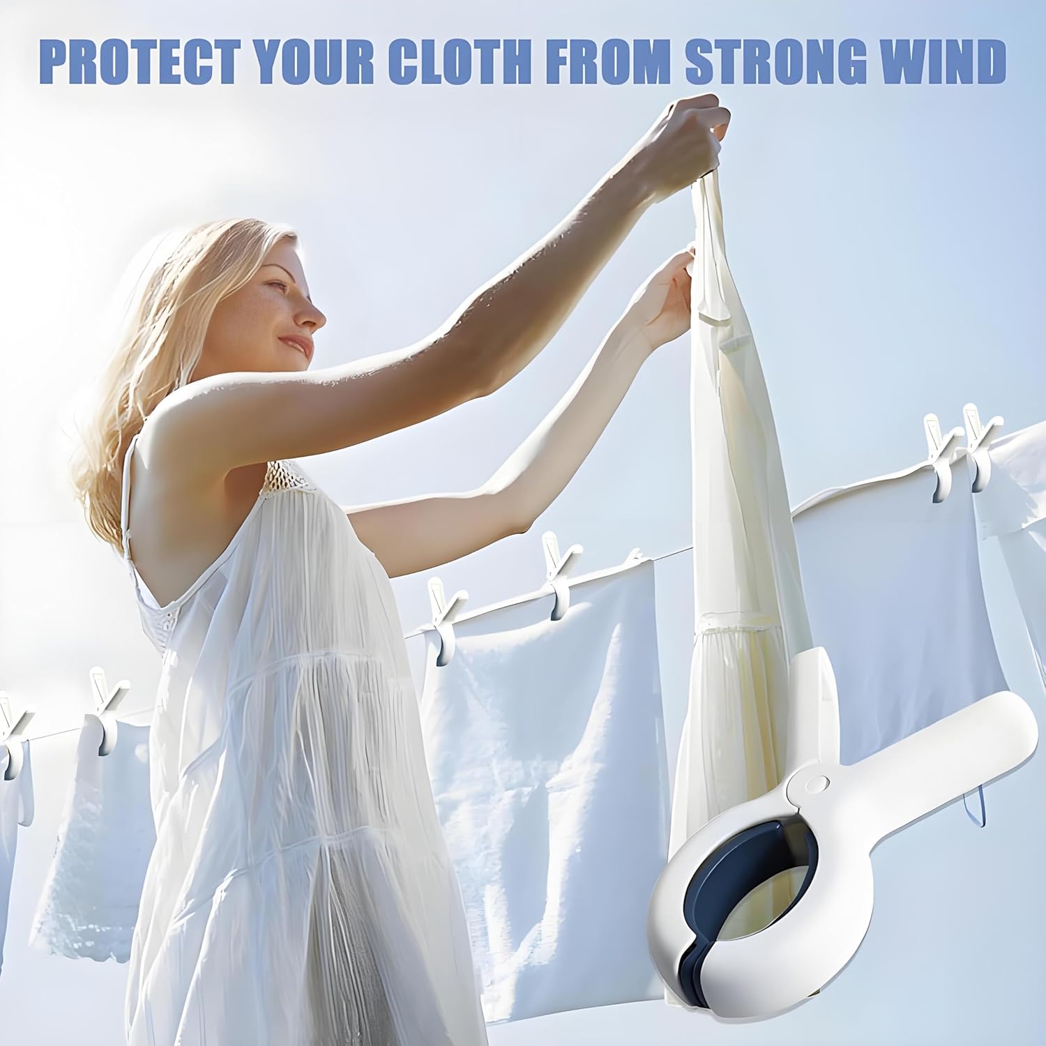 8 grandes pinces à linge, pinces à serviettes, pinces à linge à forte adhérence pour transats, buanderies, plages, piscines, jardins - 7