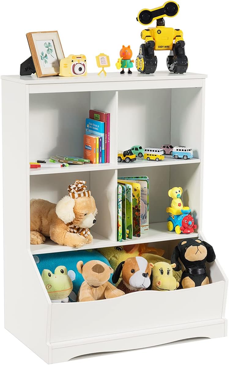 Tube Rangement Jouets Transparent 162 Cm - 4 Niveaux, Gain De Place - Pour Chambre Enfant, Salon, Peluches - 8