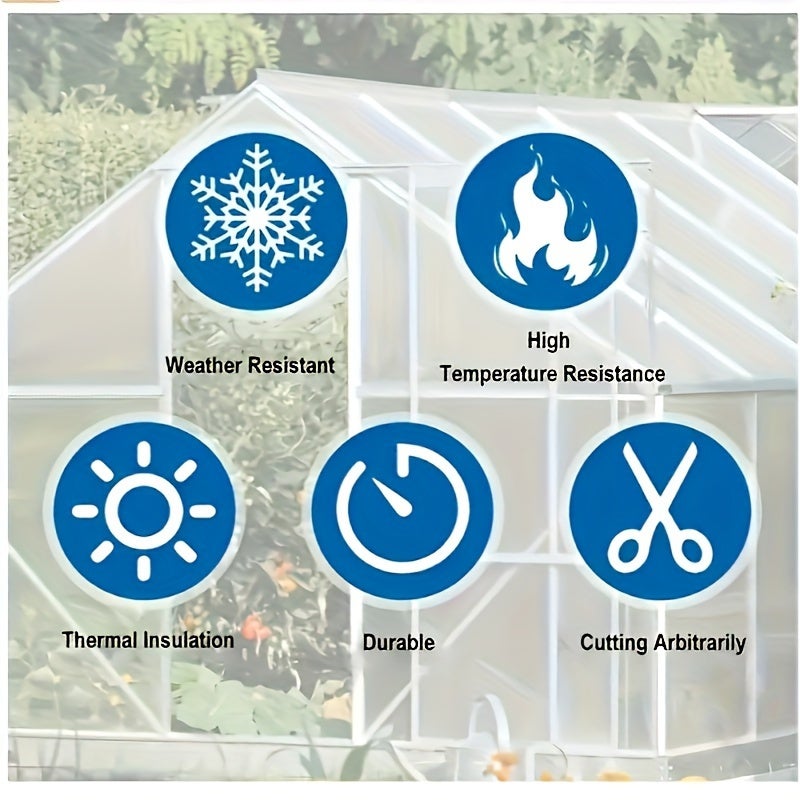 Panneaux de toiture en polycarbonate, panneaux d'éclairage transparents en PRFV, adaptés aux serres et au jardinage (0,5 x 5 m x 0,8 mm). - 7