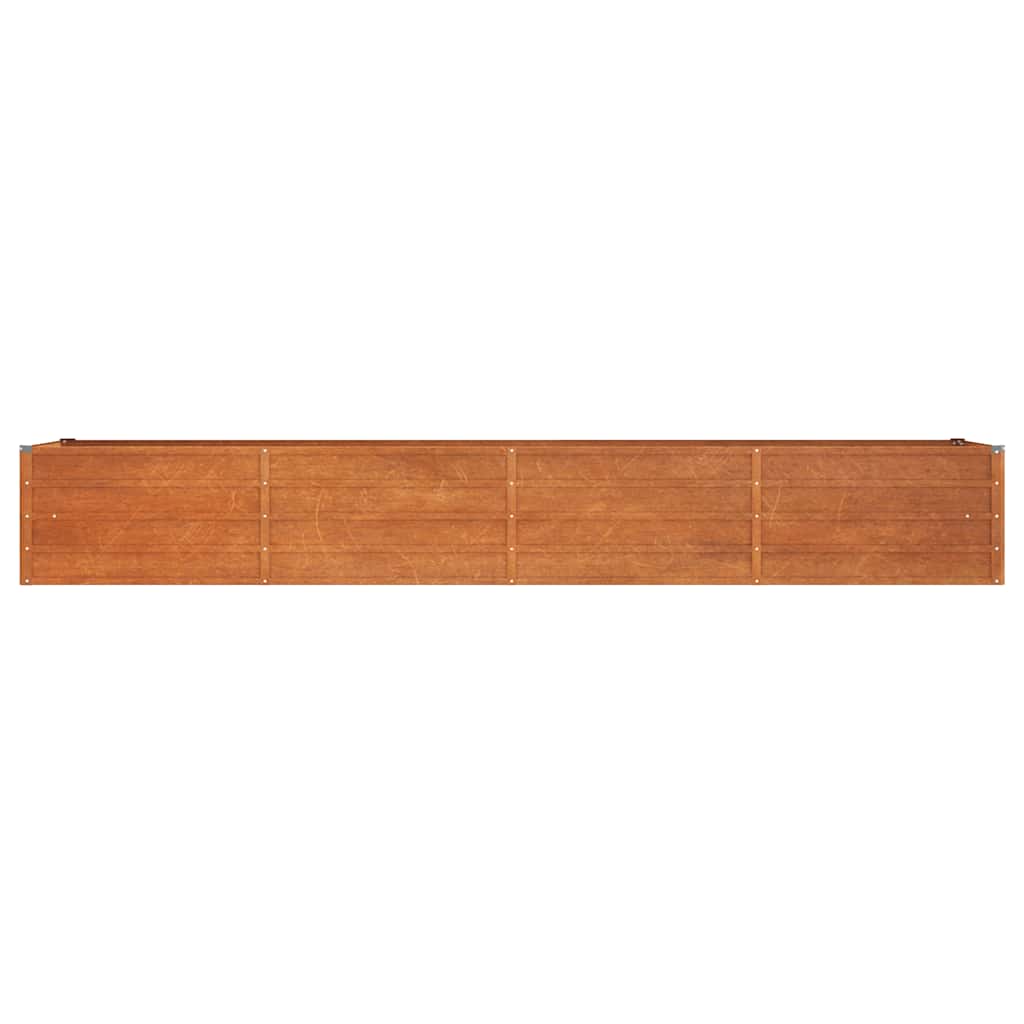 Jardinière - Lit surélevé de jardin - Pot de fleurs rouillé 320x80x45 cm acier corten Couleur évolue n1316l - 4