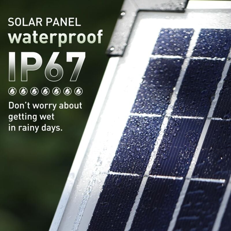 Pompe de Fontaine Solaire 18V/10W 1000L/h, Pompe à Eau Solaire, avec Grand Panneau Solaire et Buses, Circulation de l'Eau de l'Oxygène, pour Bain - 3