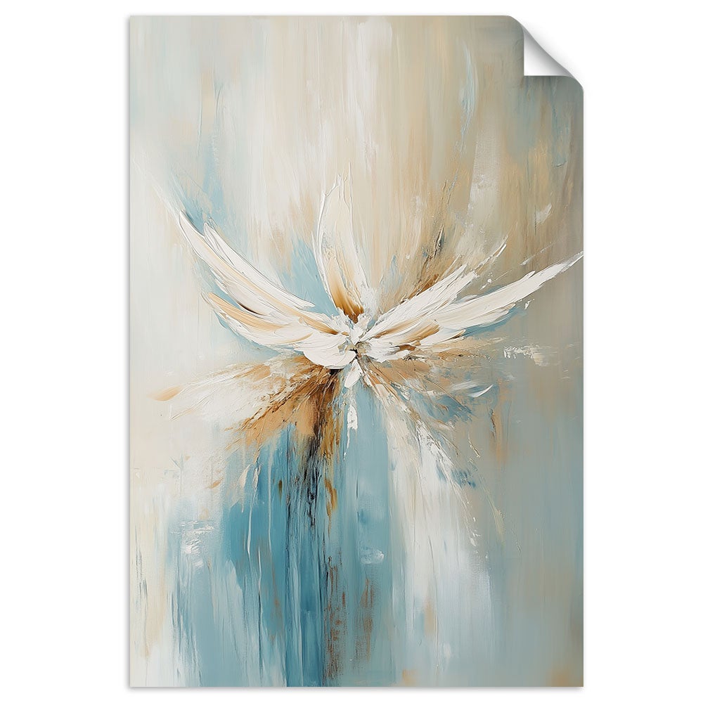 Naklejka samoprzylepna, Abstrakcja Beżowy Turkusowy 20x30
