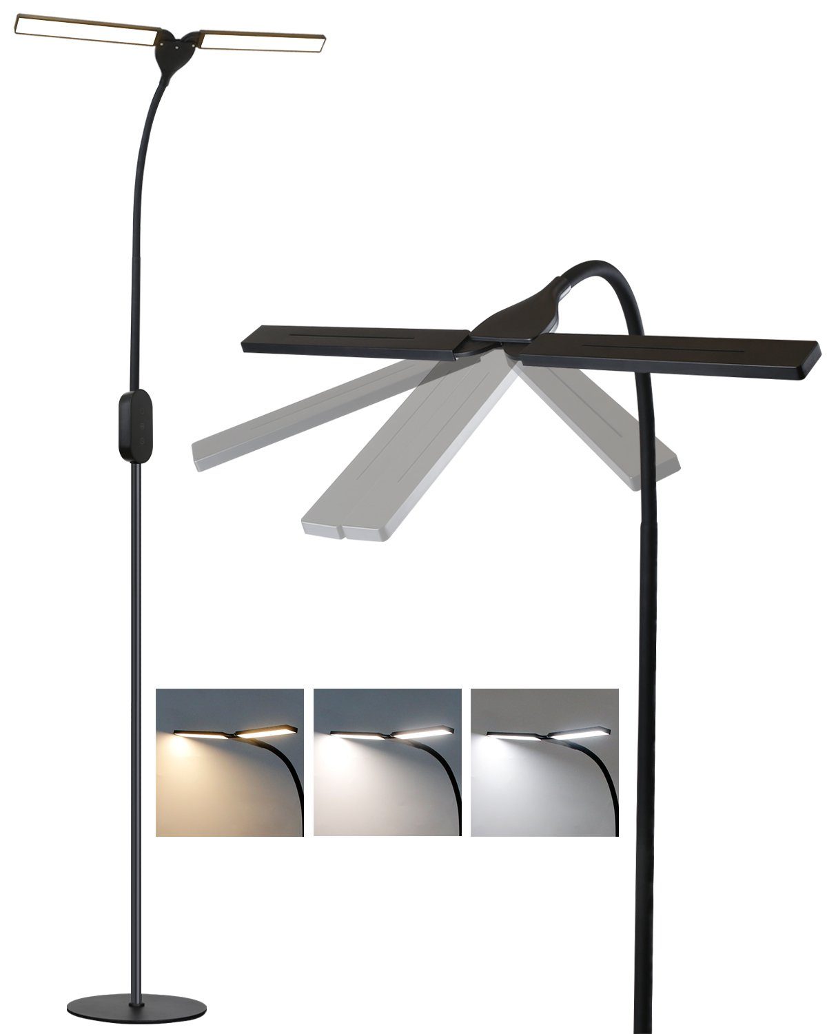 Lampe sur pied LED lumineuse pour extensions de cils, col de cygne réglable, lampe LED dimmable pour cils, lampe pour spa facial, salon de maquillage, lecture - Chine Lampadaire, lampadaire LED Lampe sur pied LED lumineuse pour extensions de cils, col de cygne réglable, lampe LED dimmable pour cils, lampe pour spa facial, salon de maquillage, lecture - Chine Lampadaire, lampadaire LED