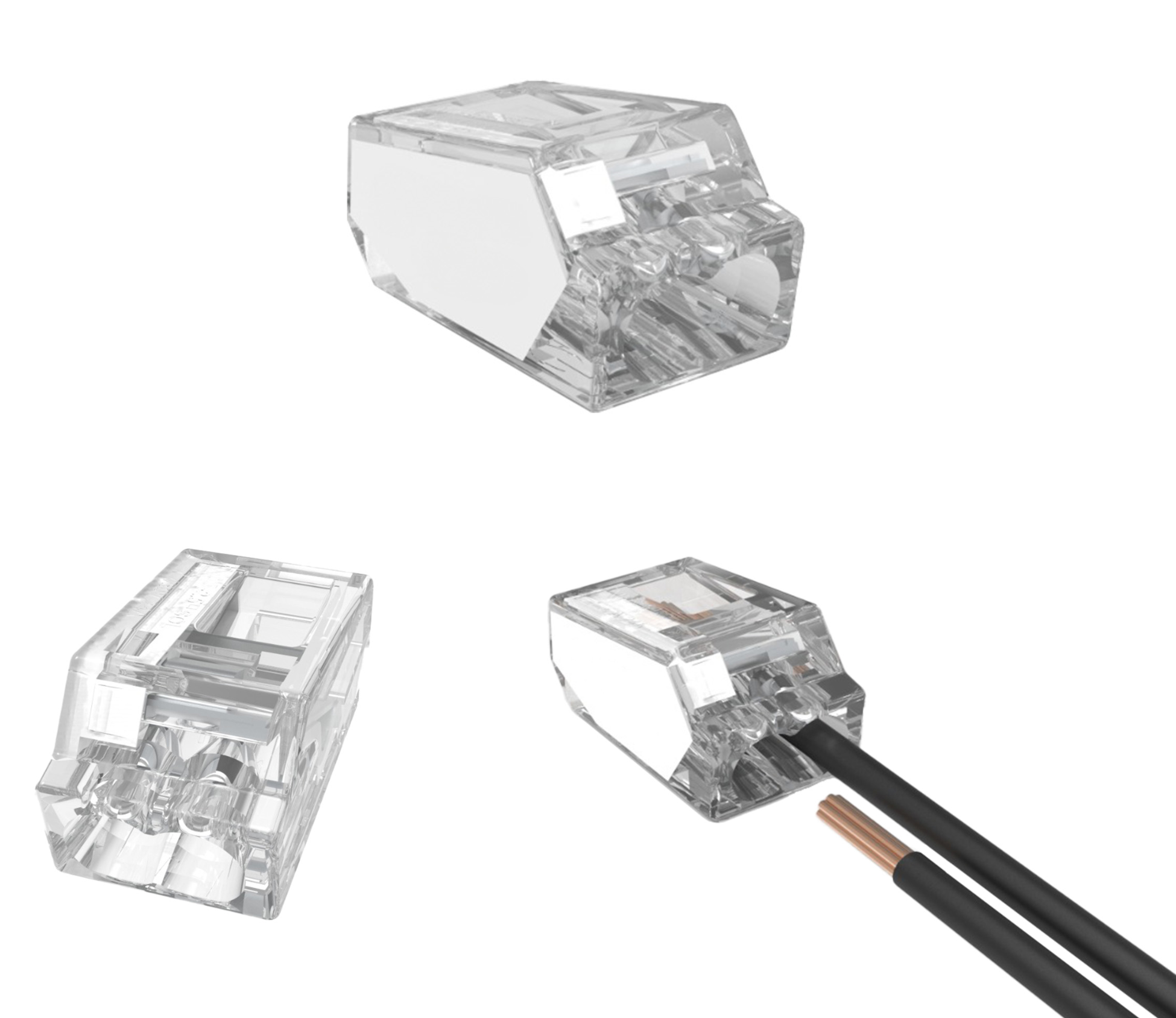 Conector automático de instalación para conductores rígidos hasta 2,5 ...