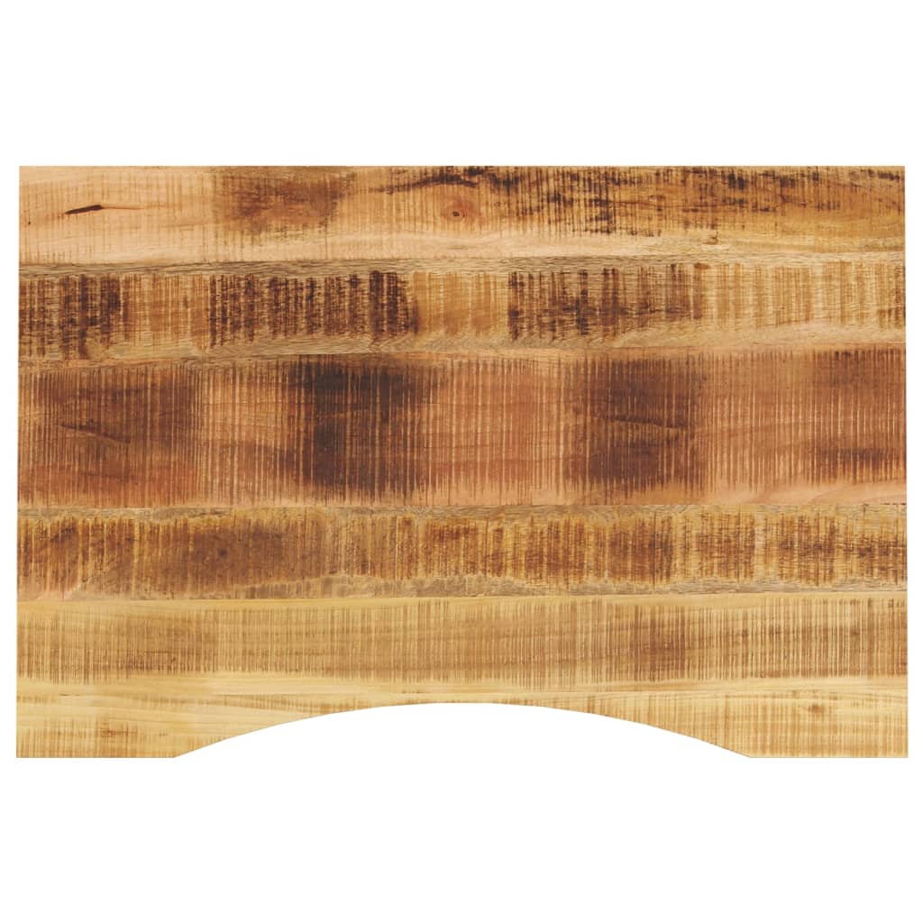 Tablero de escritorio con curva 100x50x2,5 cm madera maciza de mango en bruto