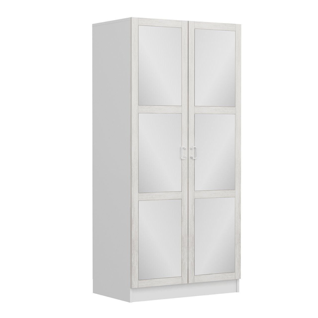 Vicco Armoire De Toilette Maltin, Blanc/anthracite, 60x58cm Avec Deux Portes A Miroir 93127566 Vicco Armoire De Toilette Maltin, Blanc/anthracite, 60x58cm Avec Deux Portes A Miroir 93127566