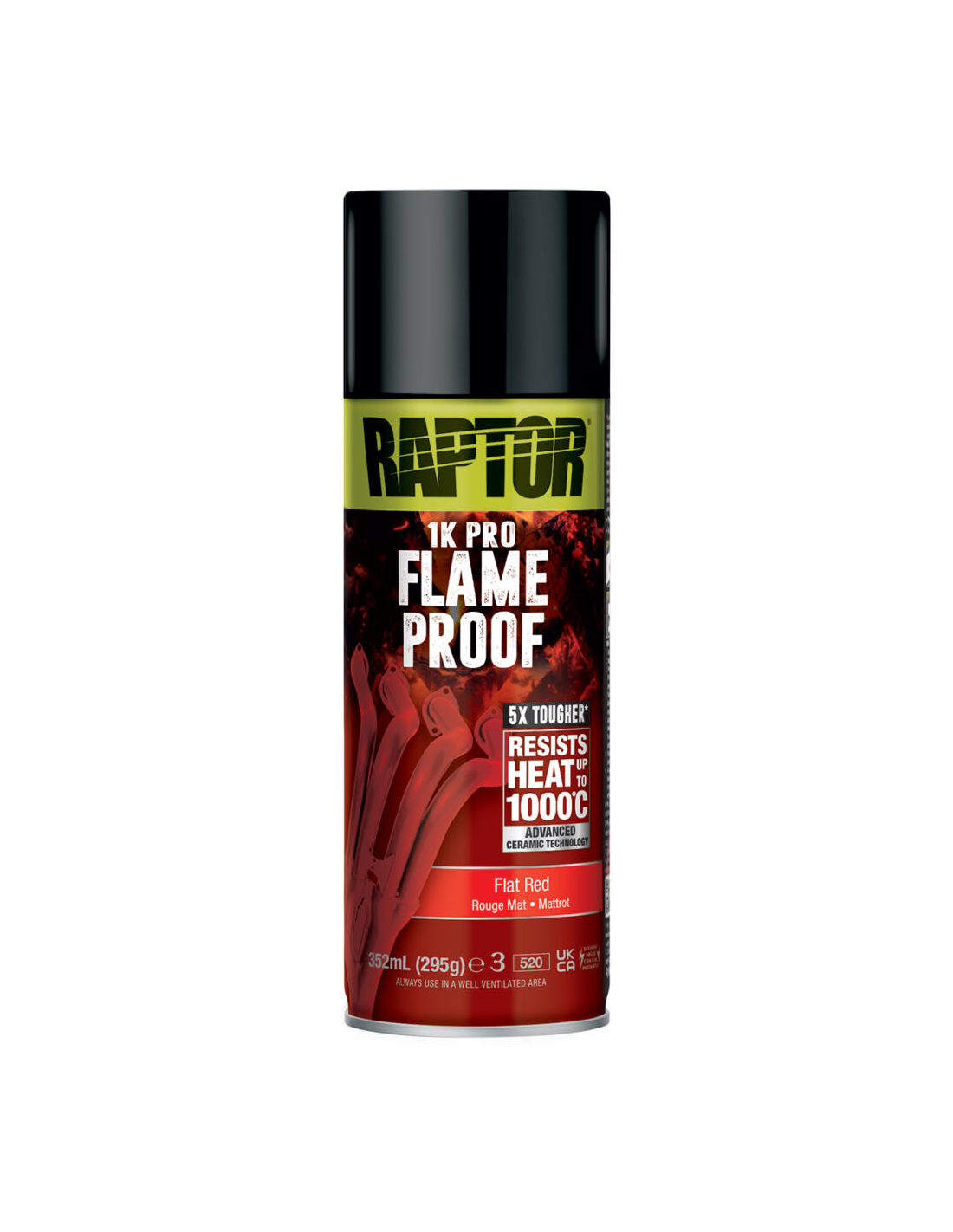 U-Pol - RAPTOR SPRAY PINTURA IGNIFUGA ROJO MATE 1000ºC 400 ML | Leroy ...