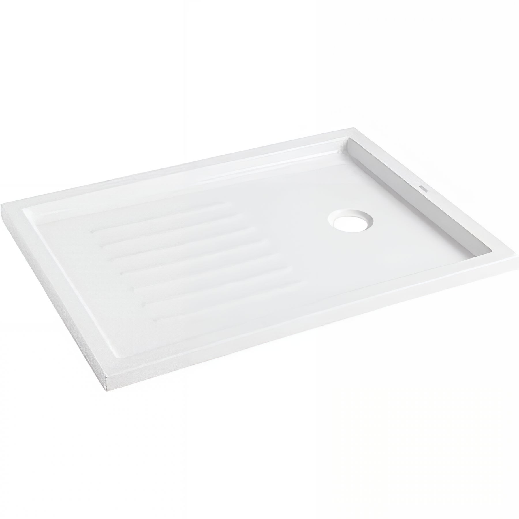 Piatto Doccia Acrilico 80x90cm Antiscivolo - Bianco, Spessore 4cm, Design Inclinato Per Drenaggio Rapido - Foto 8