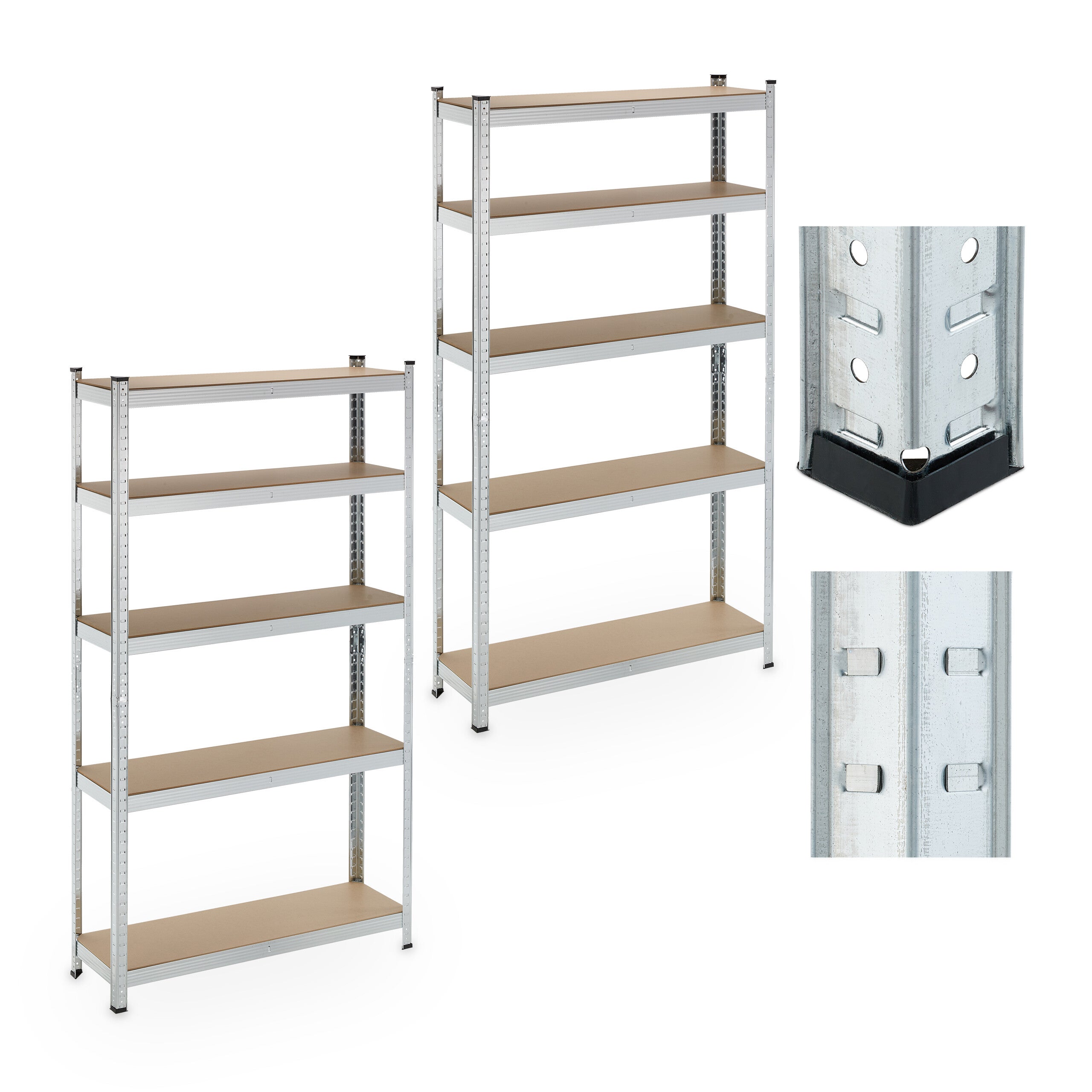 Rayonnage Garage Charges Lourdes Relaxdays - 2 étagères 180x90x45 Cm, Capacité 1325 Kg, Bleu - 3