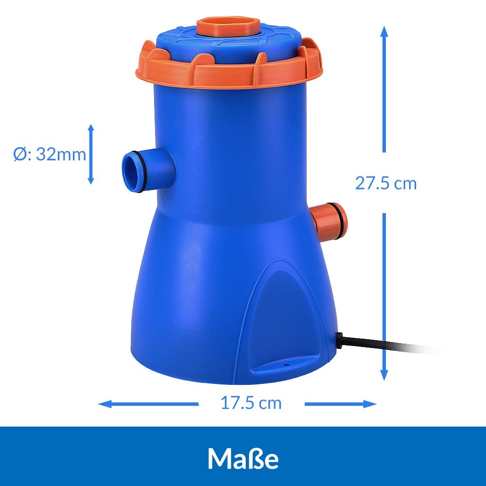 Pompa filtro per piscina MZP30 Blu/Arancione 2280L/h - 6