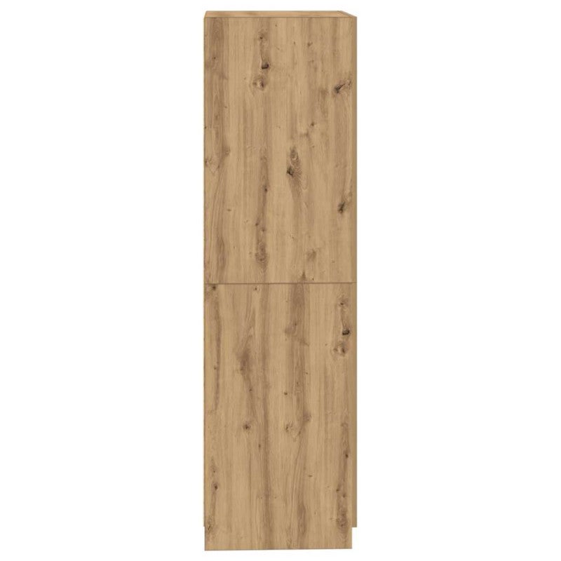 Garde robe chêne artisanal 80x52x180 cm bois d ingénierie - 5