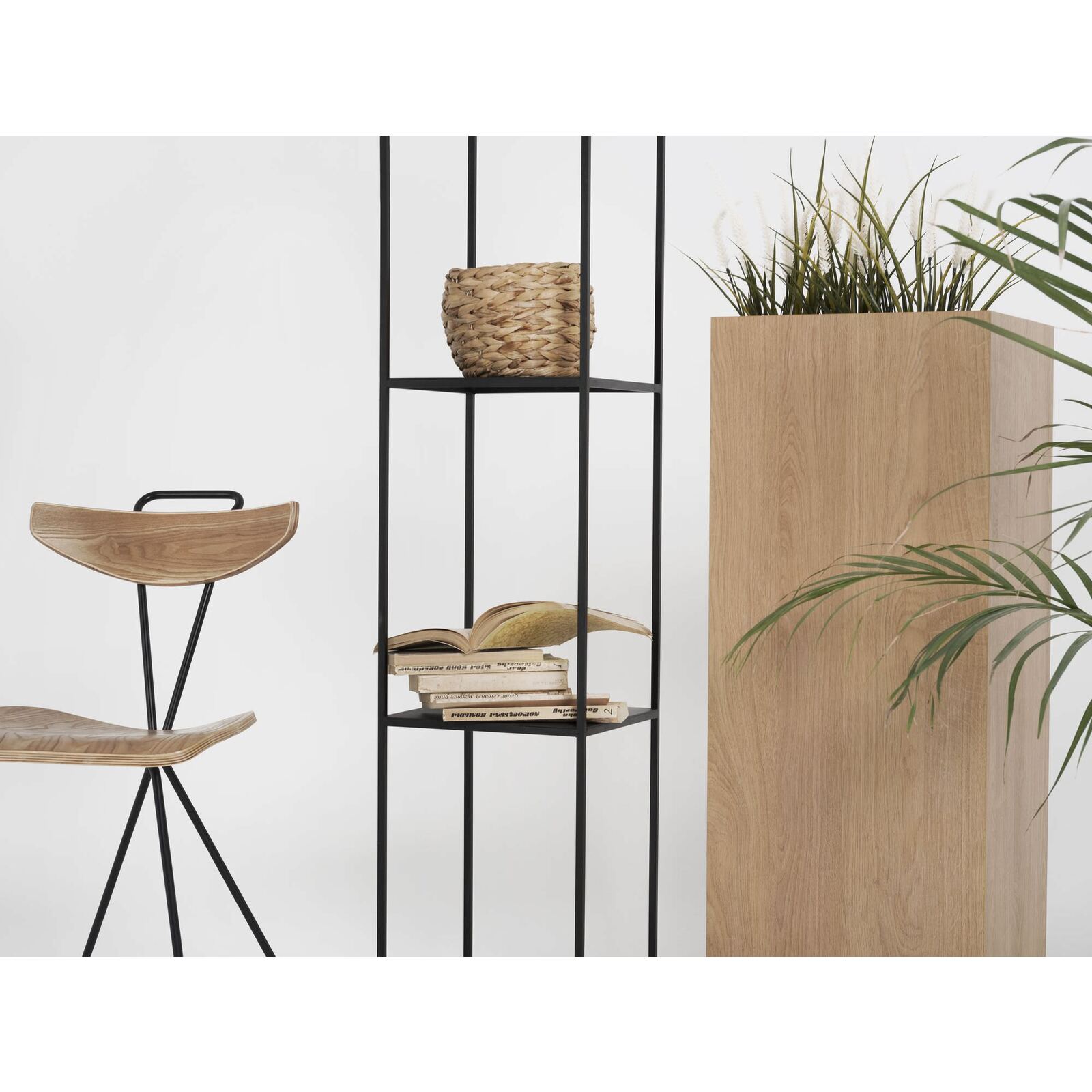 Bibliothèque tensio 30 x 30 x 230 cm Noir - 3