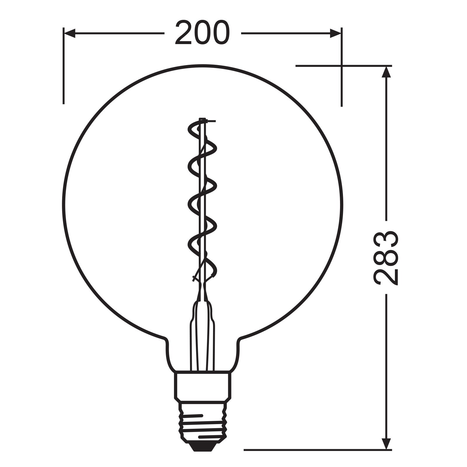 Ampoule LED éd.1906 200 mm clair fil spiralé fumé 5W12 E27 OSRAM - 6